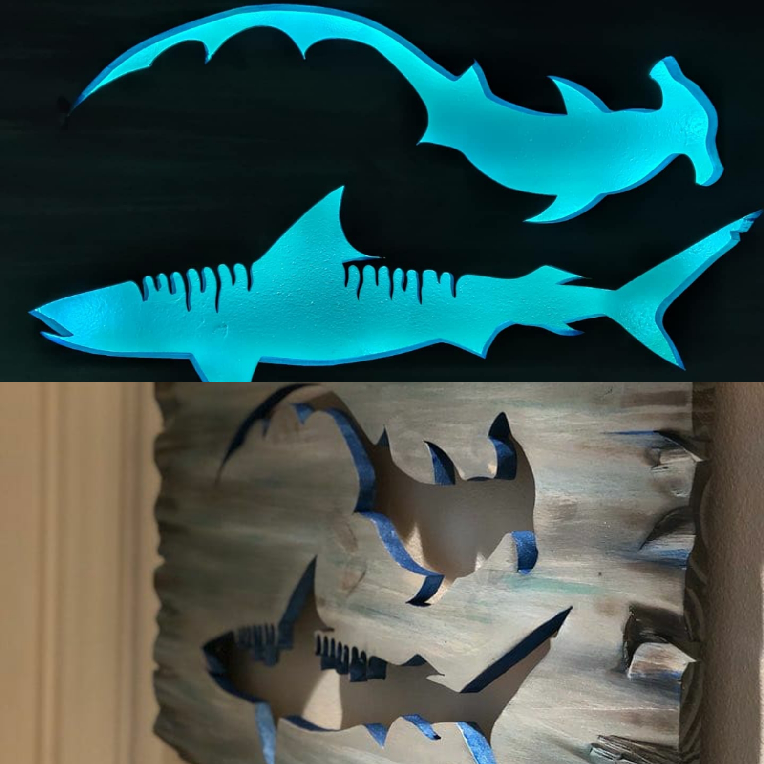 Hammer-Tiger Shark Art