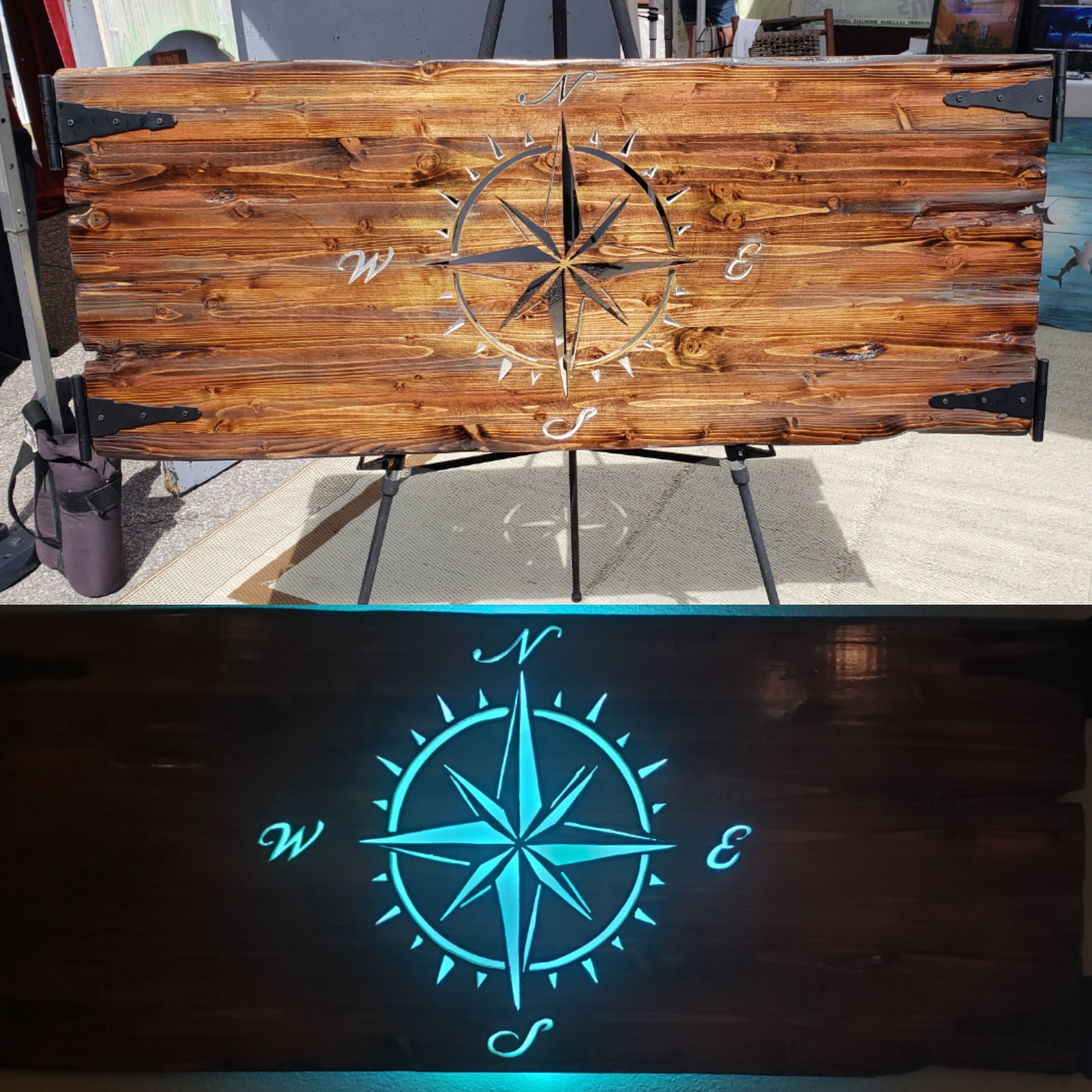 Pirates table compass art